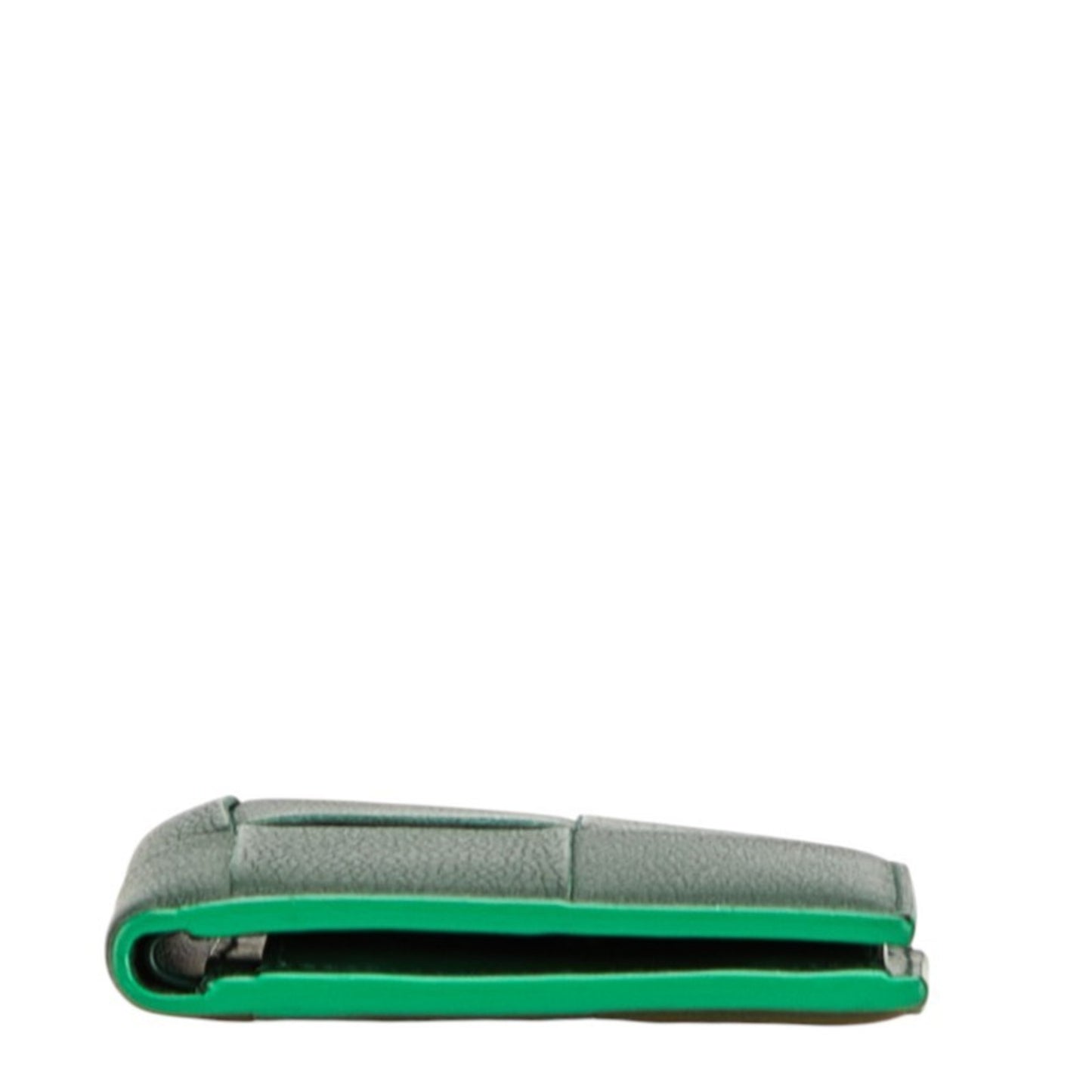 Bottega Veneta Maxi Intrecciato Cassette Bi-fold Wallet in Emerald Green Leather for Women