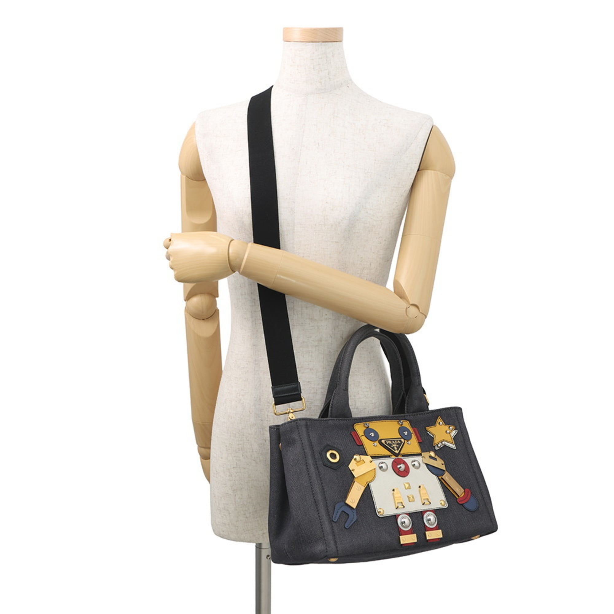 Prada Canapa Robot Canvas Tote Bag 1BG439 PRADA 2-way