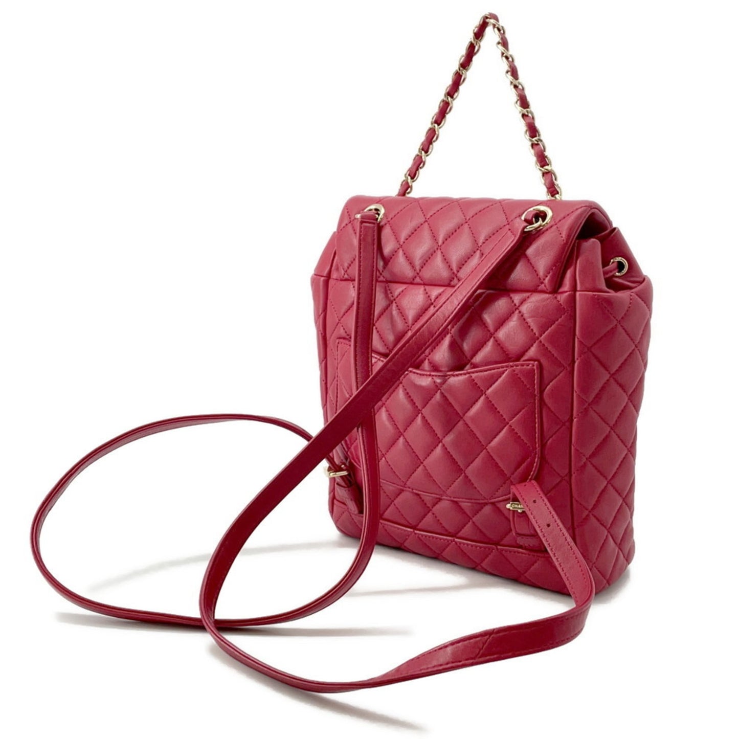 CHANEL Backpack Matelasse Coco Mark Chain Lambskin A91121