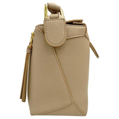 LOEWE Puzzle Edge Small A510P60X30 Sand Calfskin Shoulder Bag Handbag Gold Hardware Women's — Like New