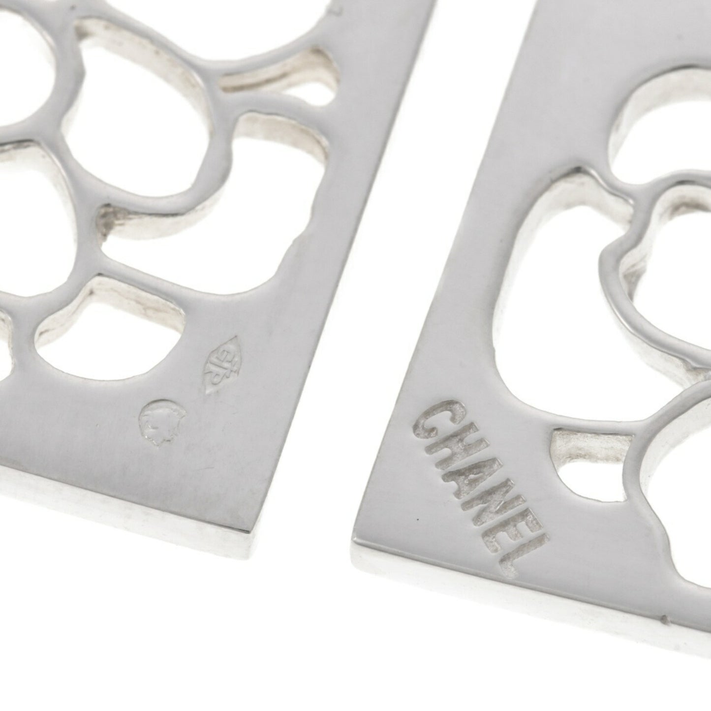 CHANEL Camellia Earrings Sv.925 A-157970