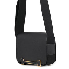 Hermes Shoulder Bag Geta Black Chevre Mysore B Stamp HERMES Handbag — Like New