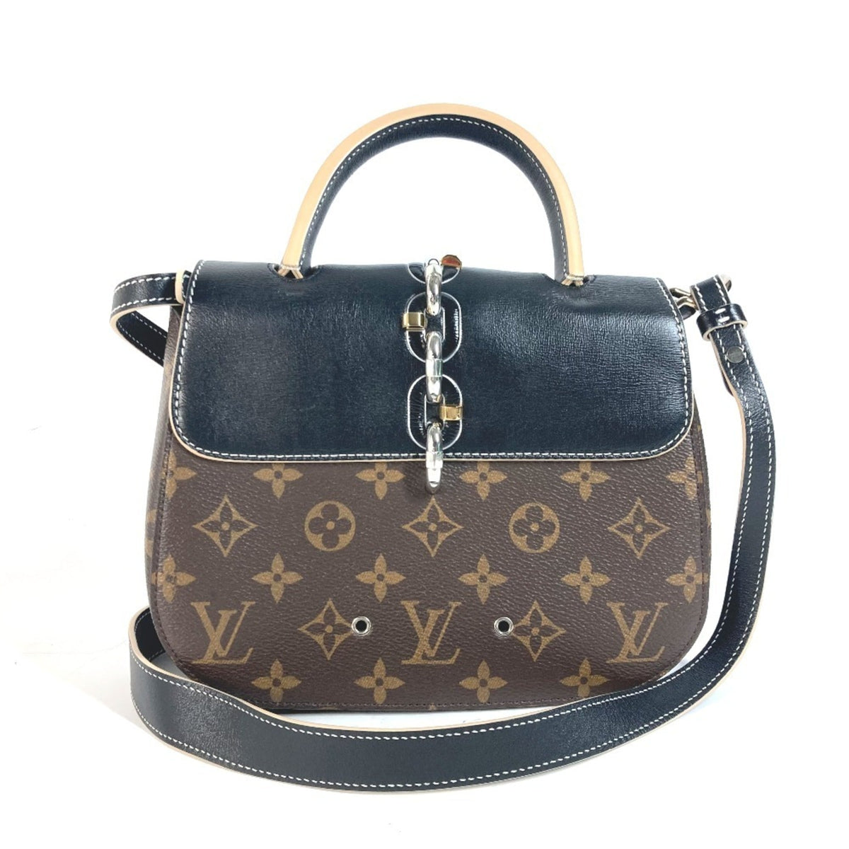 LOUIS VUITTON M44115 Monogram Chain It PM Bag Handbag Shoulder Canvas Women's Brown MO-240721-2 — Like New