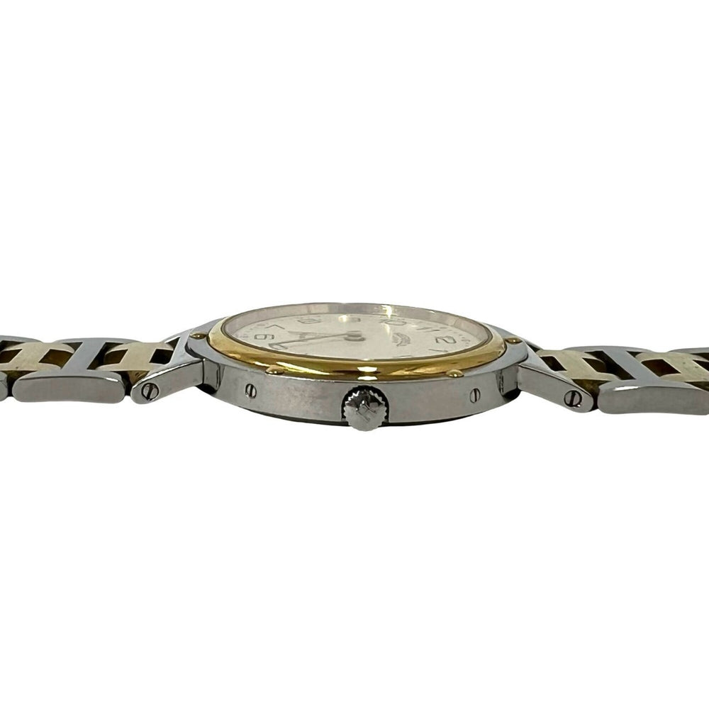 HERMES Clipper Stainless Steel GP Quartz Wristwatch, Silver/Gold, 21231 — Good