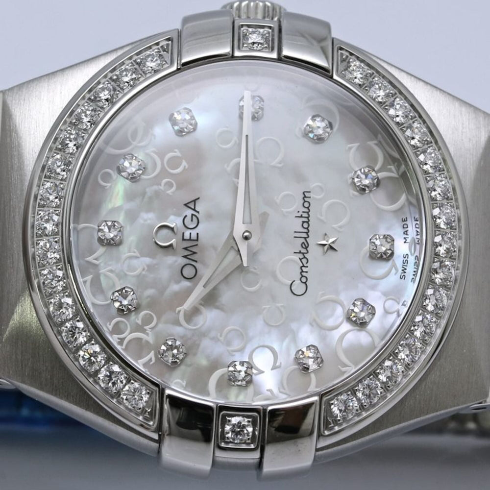 OMEGA Constellation Brushed Diamond Bezel 12P 123.15.27.60.55.005 Women's Watch Stainless Steel 40517 — Very Good