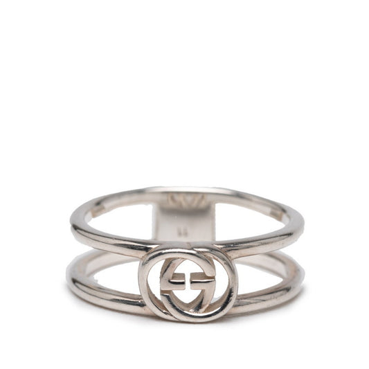 Gucci Interlocking G Ring #11 SV925 Silver Women's GUCCI