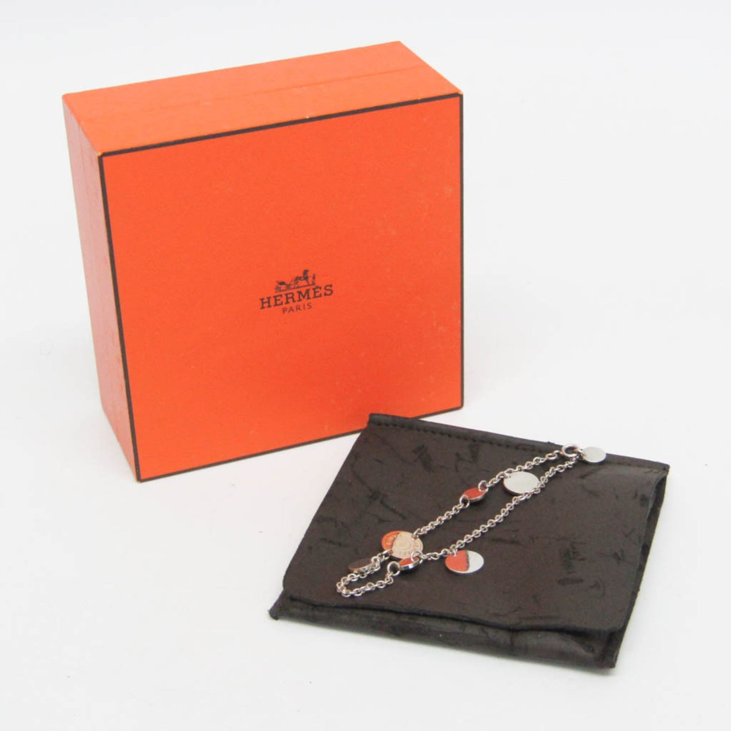 Hermes Exlibris Pink Gold (18K),Silver 925 Charm Bracelet Silver,Pink Gold