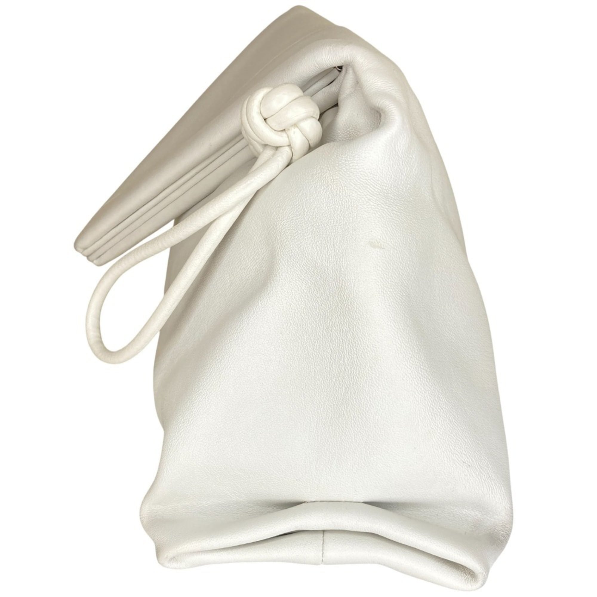 BOTTEGA VENETA Triangle Flap Clutch Bag in Off-White for Women