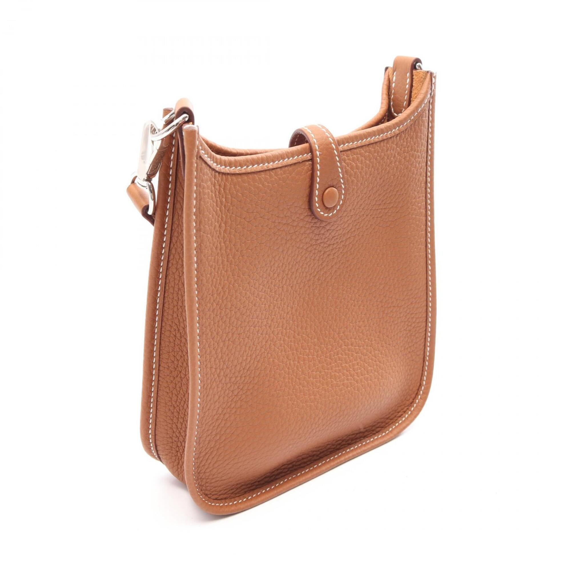 Hermes Evelyne Amazon TPM Gold Shoulder Bag/Handbag, Taurillon Clemence Leather, Women's, Brown Tones — New - Store Return