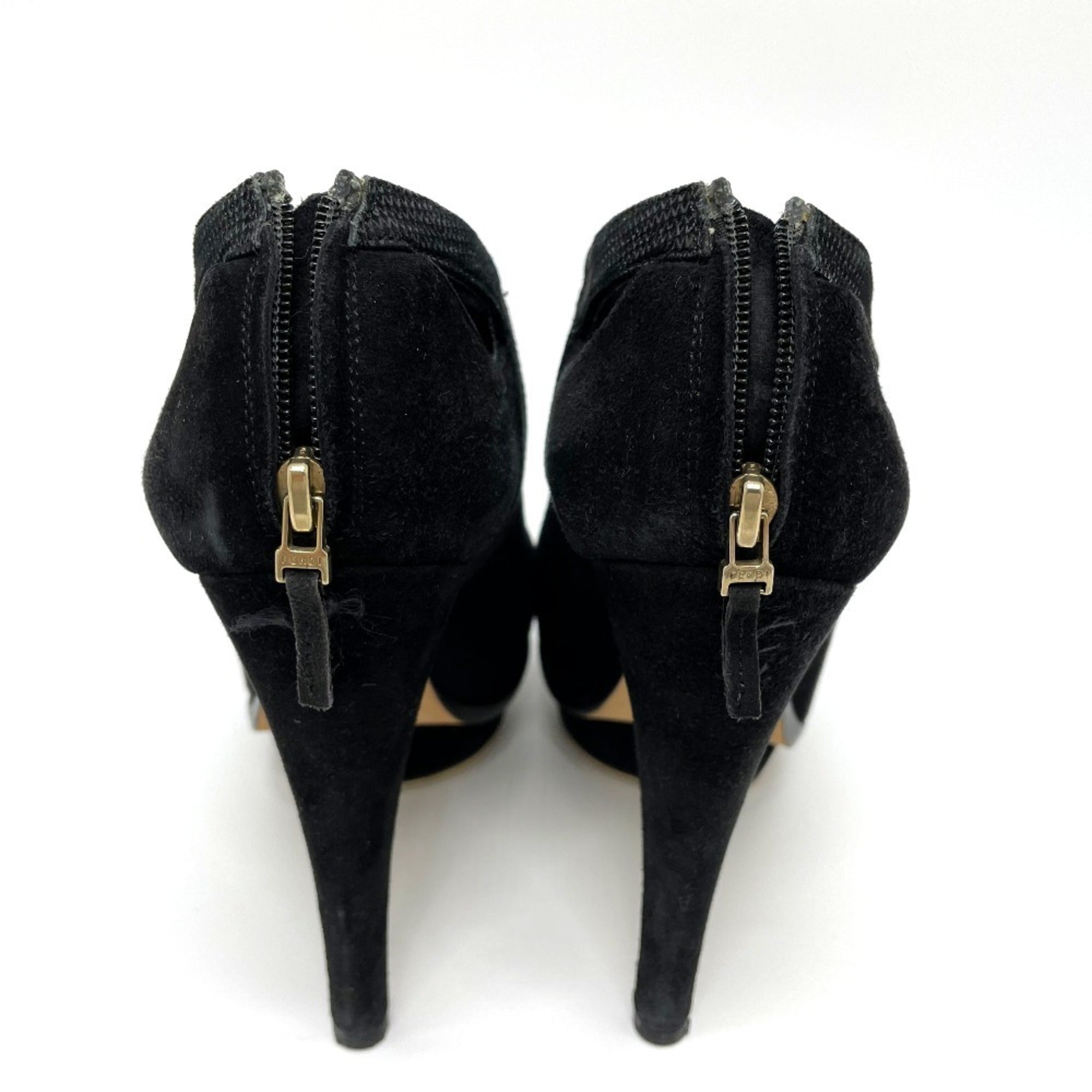 FENDI Made in Italy VERO CUOIO High Heel Dress Shoes Leather Women's Black