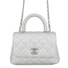 Chanel handbag, Coco Mark, Matelassé, Handle, XXS, Caviar Skin, AS2215, CHANEL 2-way women's — Like New