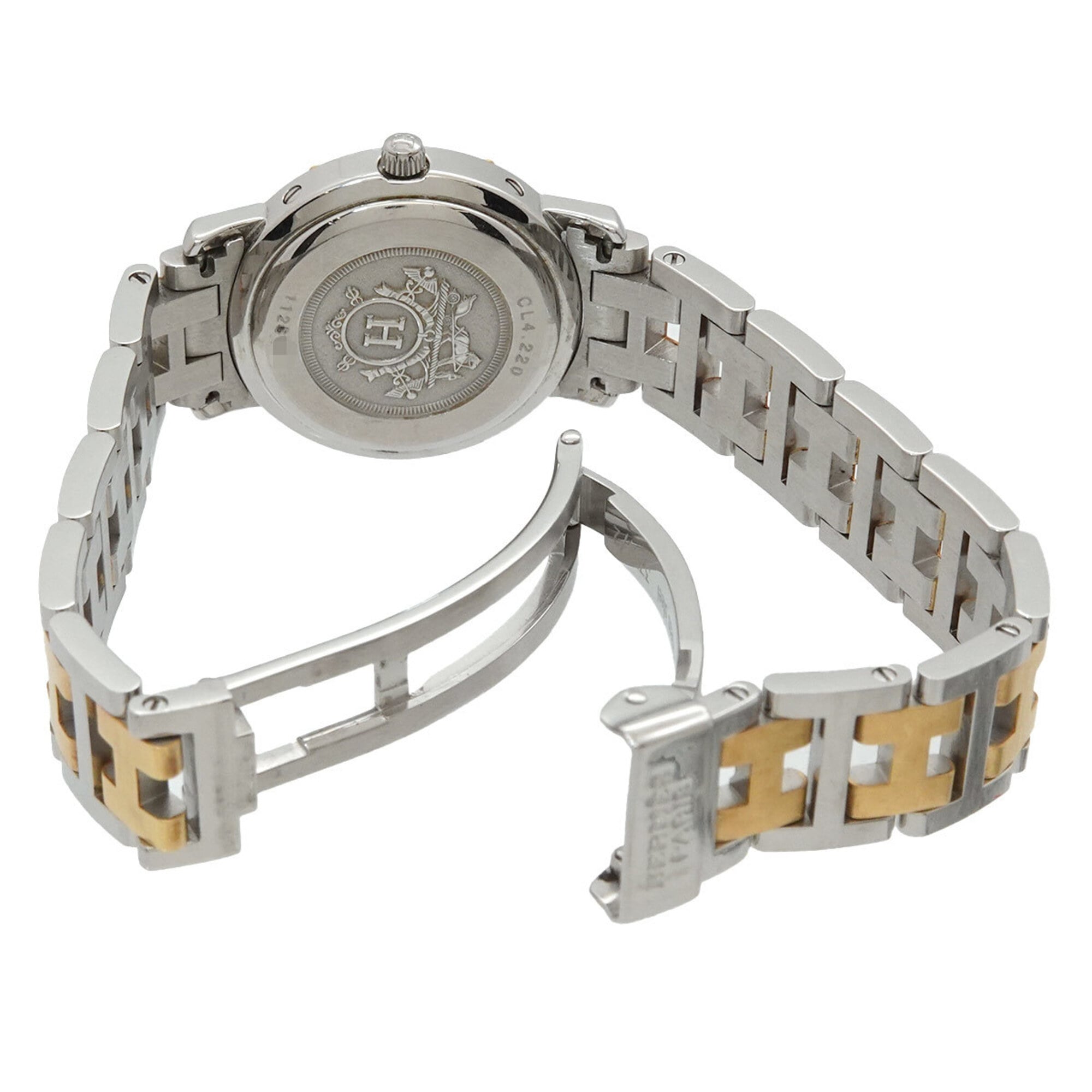 Hermes CL4 220 Women's Watch, Date Display, White Quartz Watch — Very Good