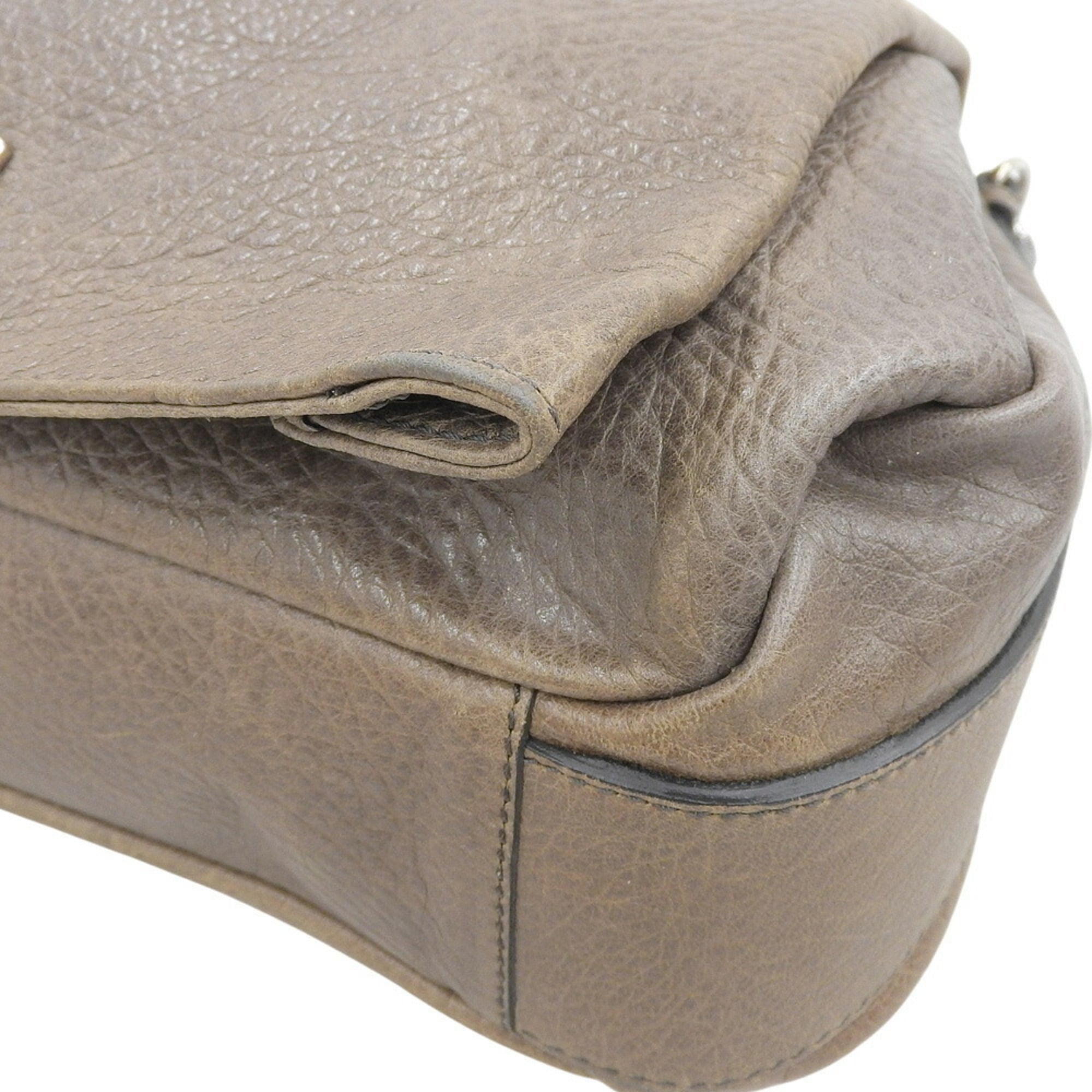 Celine CELINE Bag Chain Shoulder Handbag 162293WLB 08IX Gray Leather