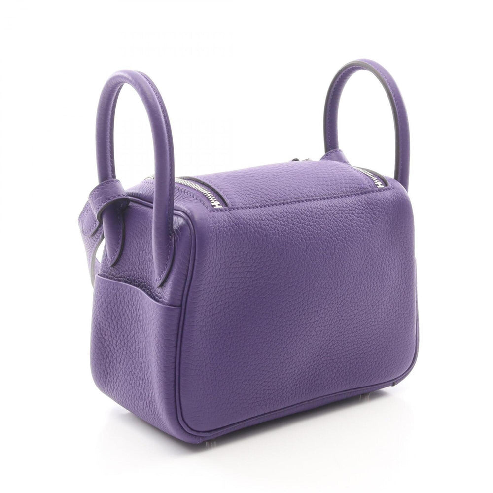 Hermes Lindy Mini 2-Way Shoulder Bag/Handbag, Leather, Calfskin (Cowhide), Taurillon Clemence Women's, Purple — New - Store Return