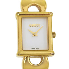 Gucci 1800L Women's Gold-Plated Quartz Analog Watch with White Dial — Good