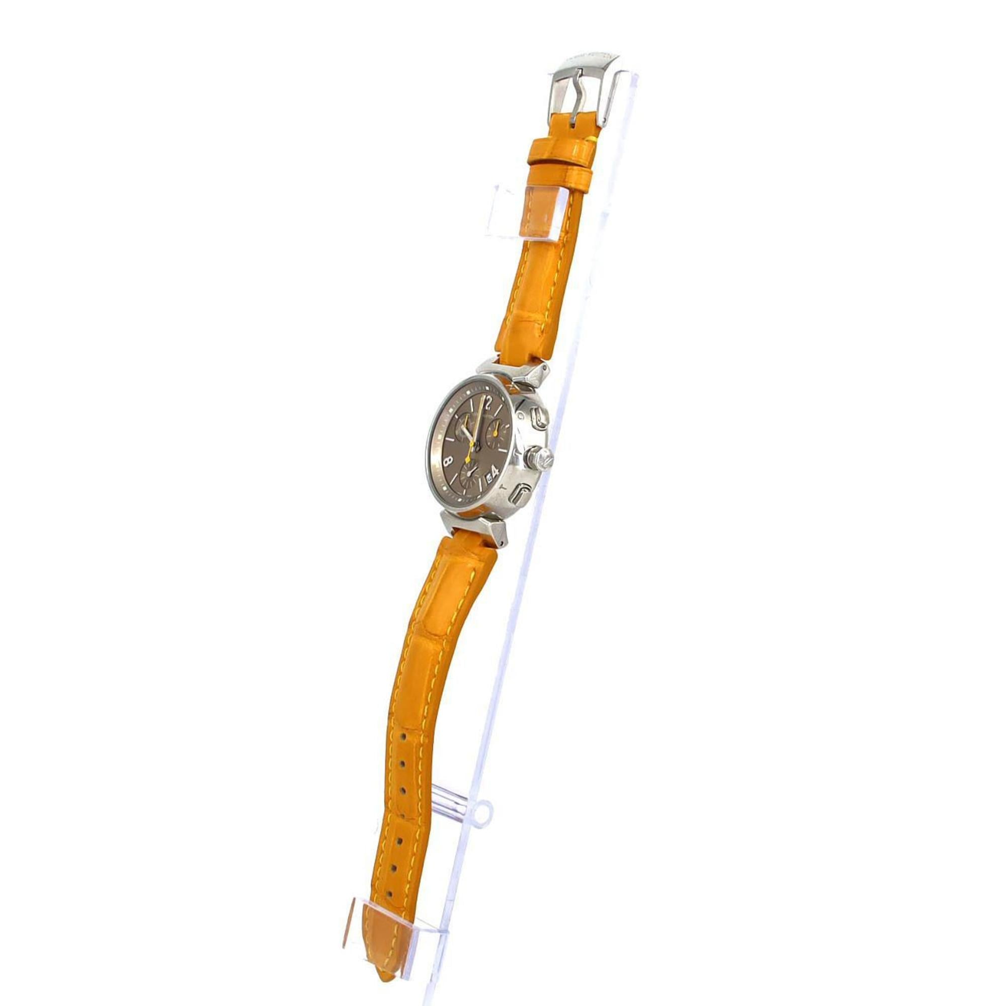 Louis Vuitton Tambour Chrono Q1322 Stainless Steel Quartz Watch — Very Good