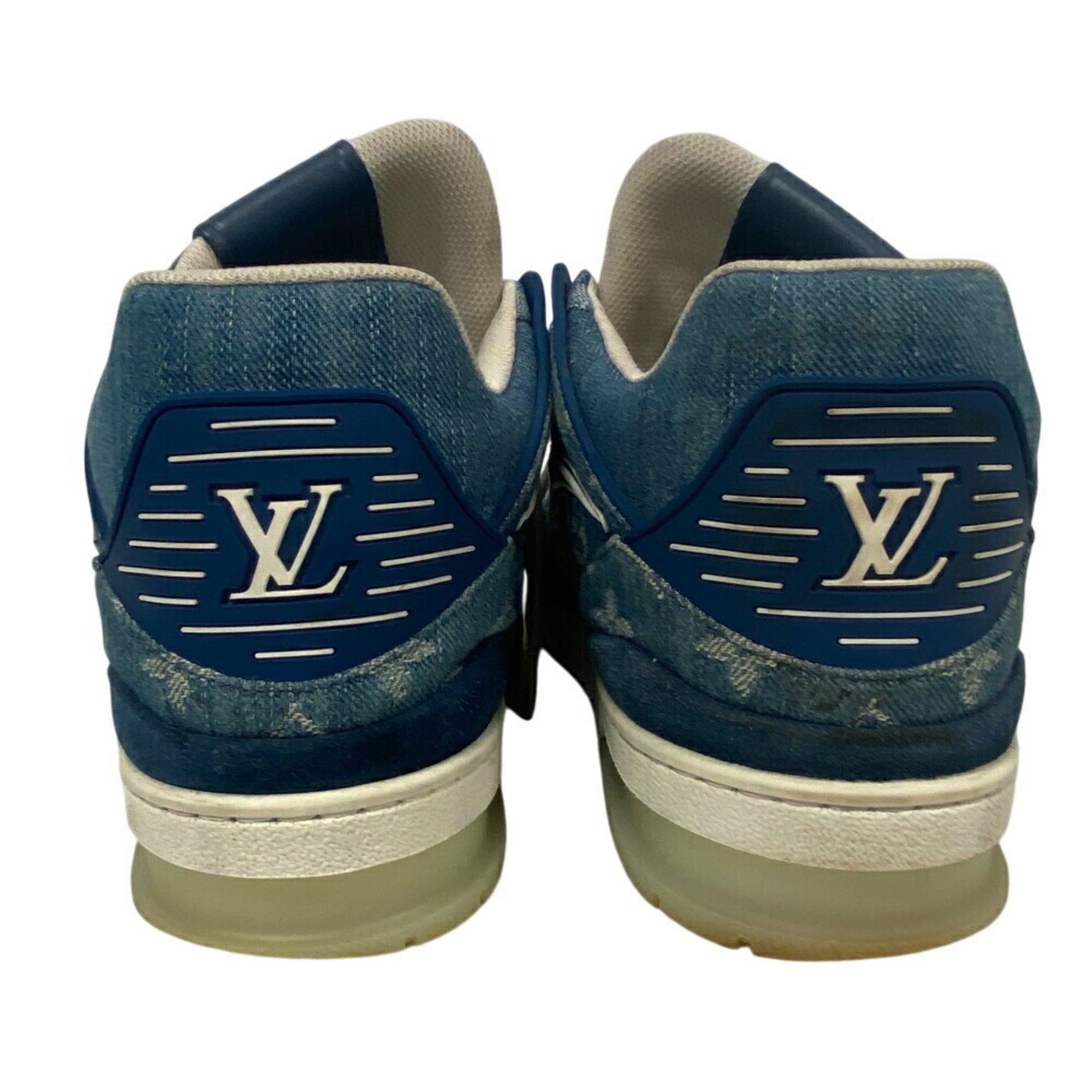 LOUIS VUITTON FD0270 Monogram Denim Sneakers Blue Men's