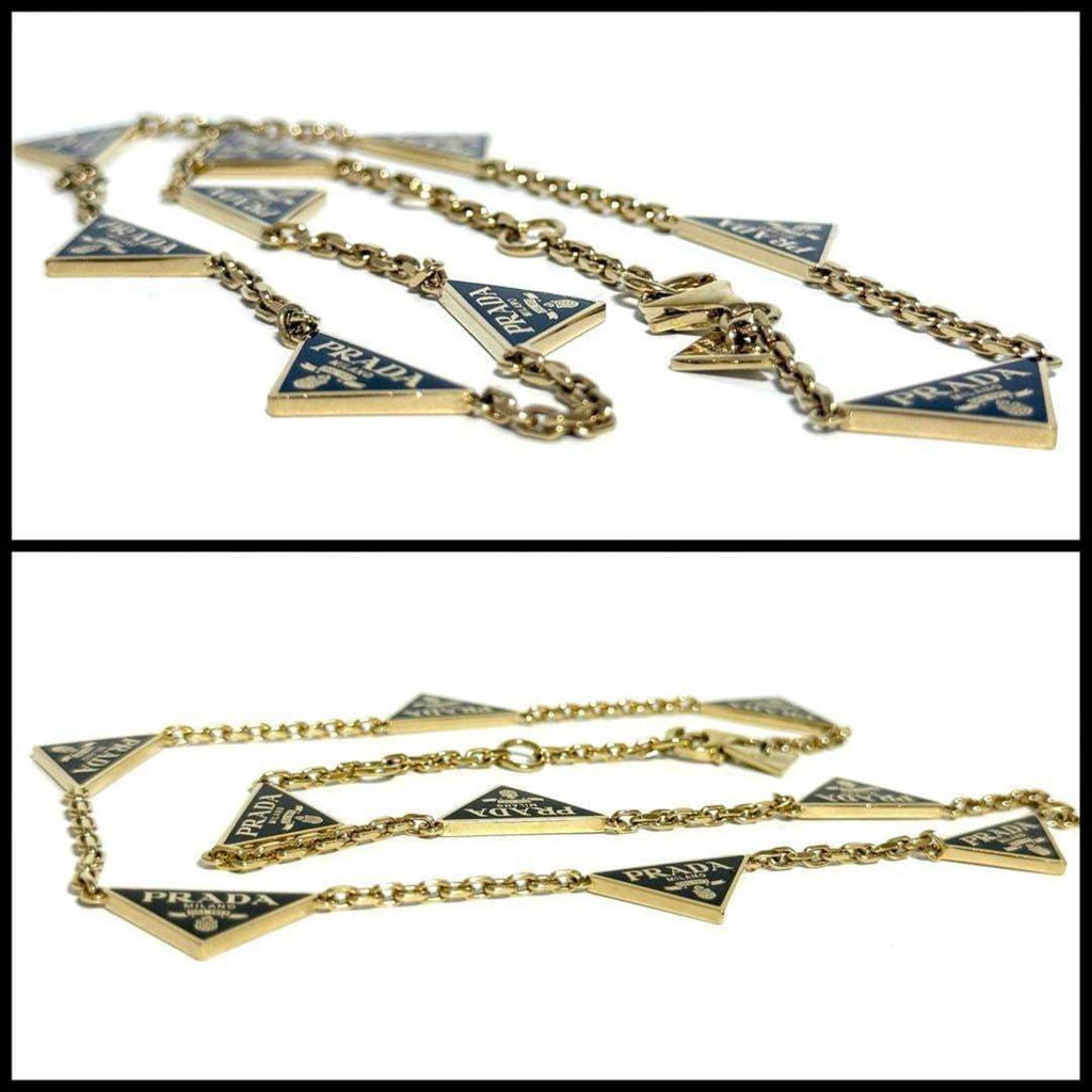 Prada Women's Enamel Metal Necklace Pendant