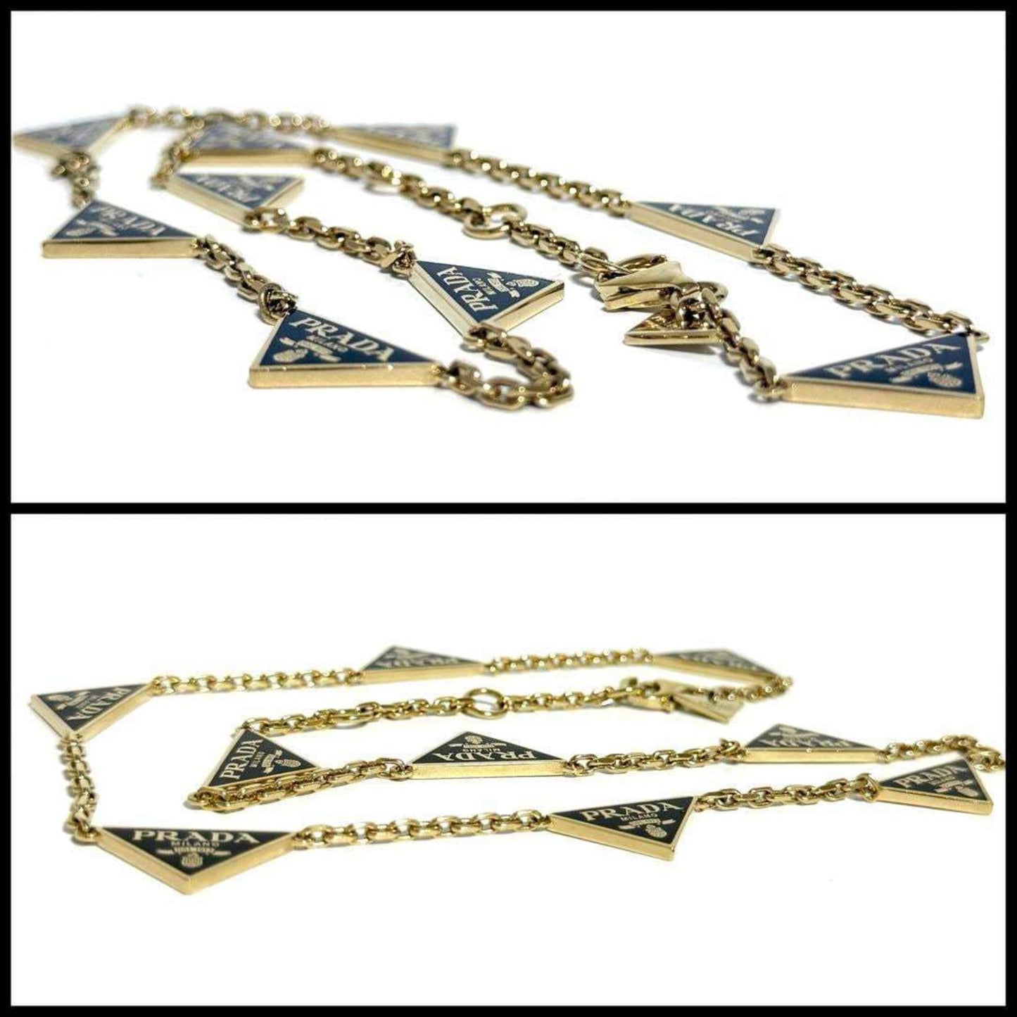 Prada Women's Enamel Metal Necklace Pendant