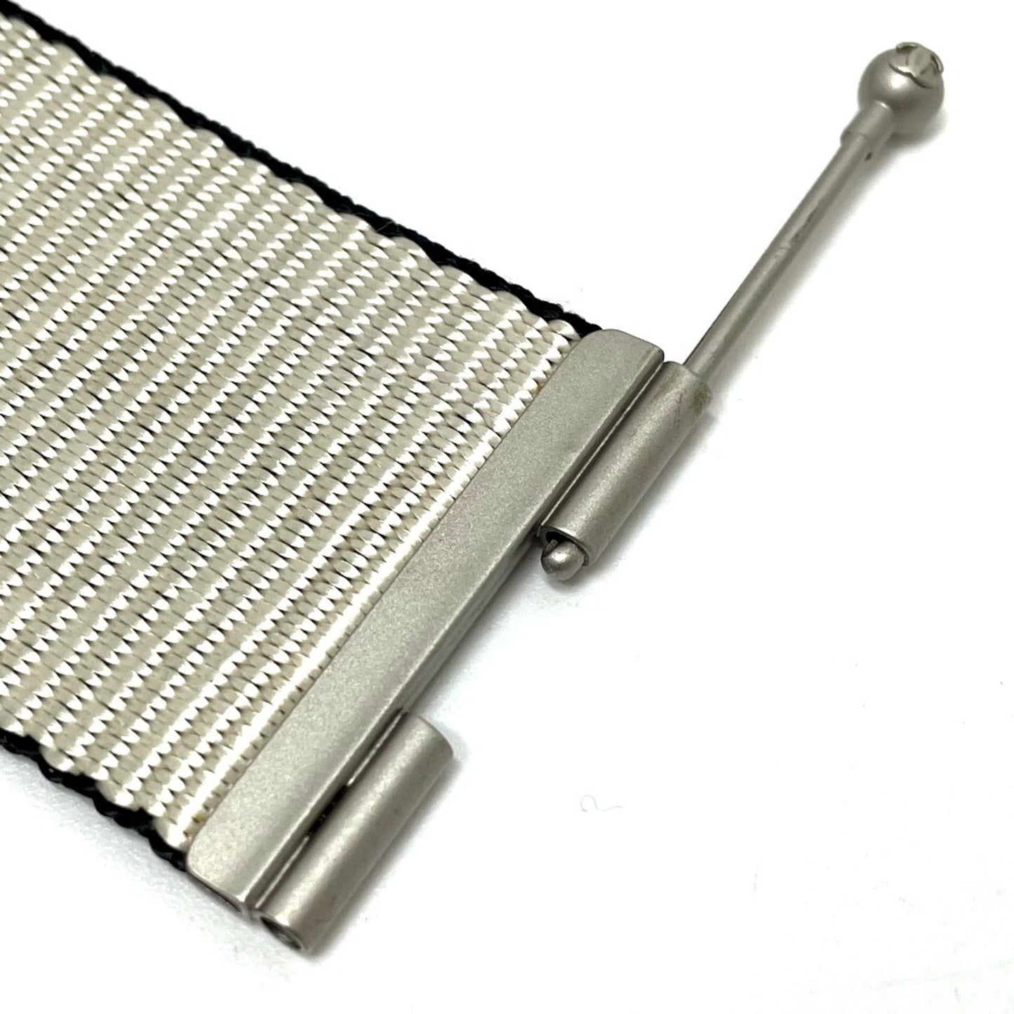 CHANEL Logo 99s Vintage Nylon Bracelet for Women, Silver and Blue