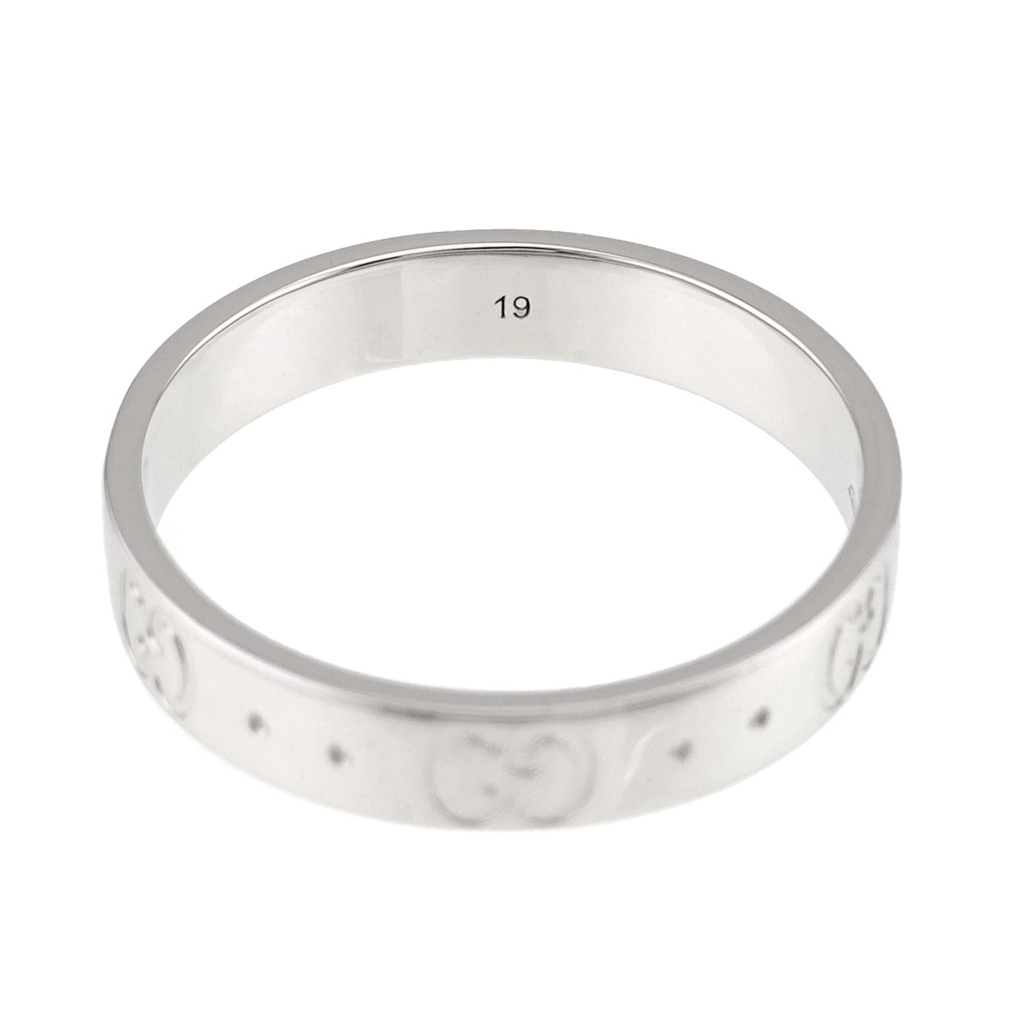 Gucci Icon Ring #19, 18K White Gold (750) — Like New
