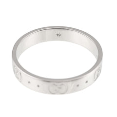 Gucci Icon Ring #19, 18K White Gold (750) — Like New