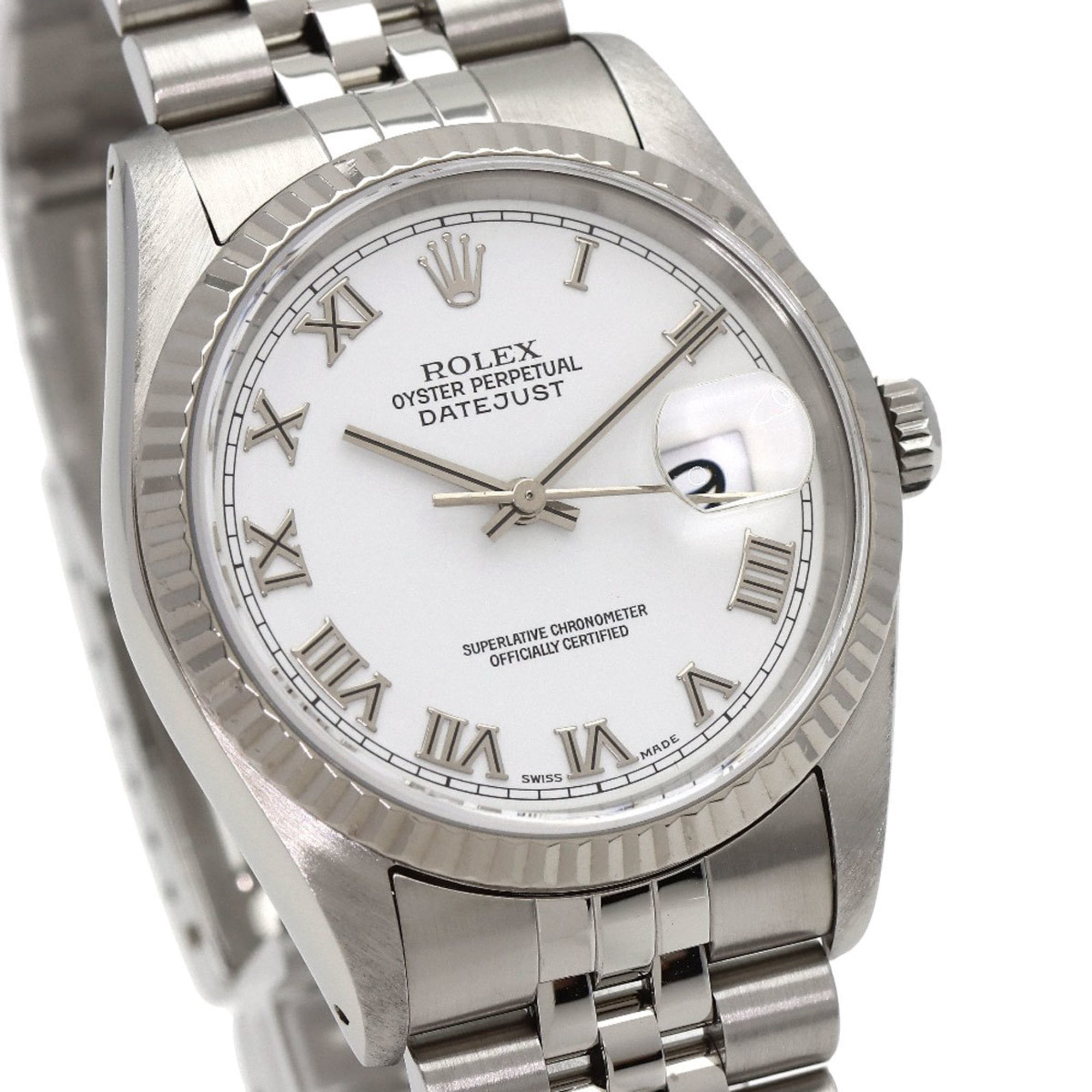 Rolex 16234 Datejust Watch, Stainless Steel, 18K White Gold, Men's