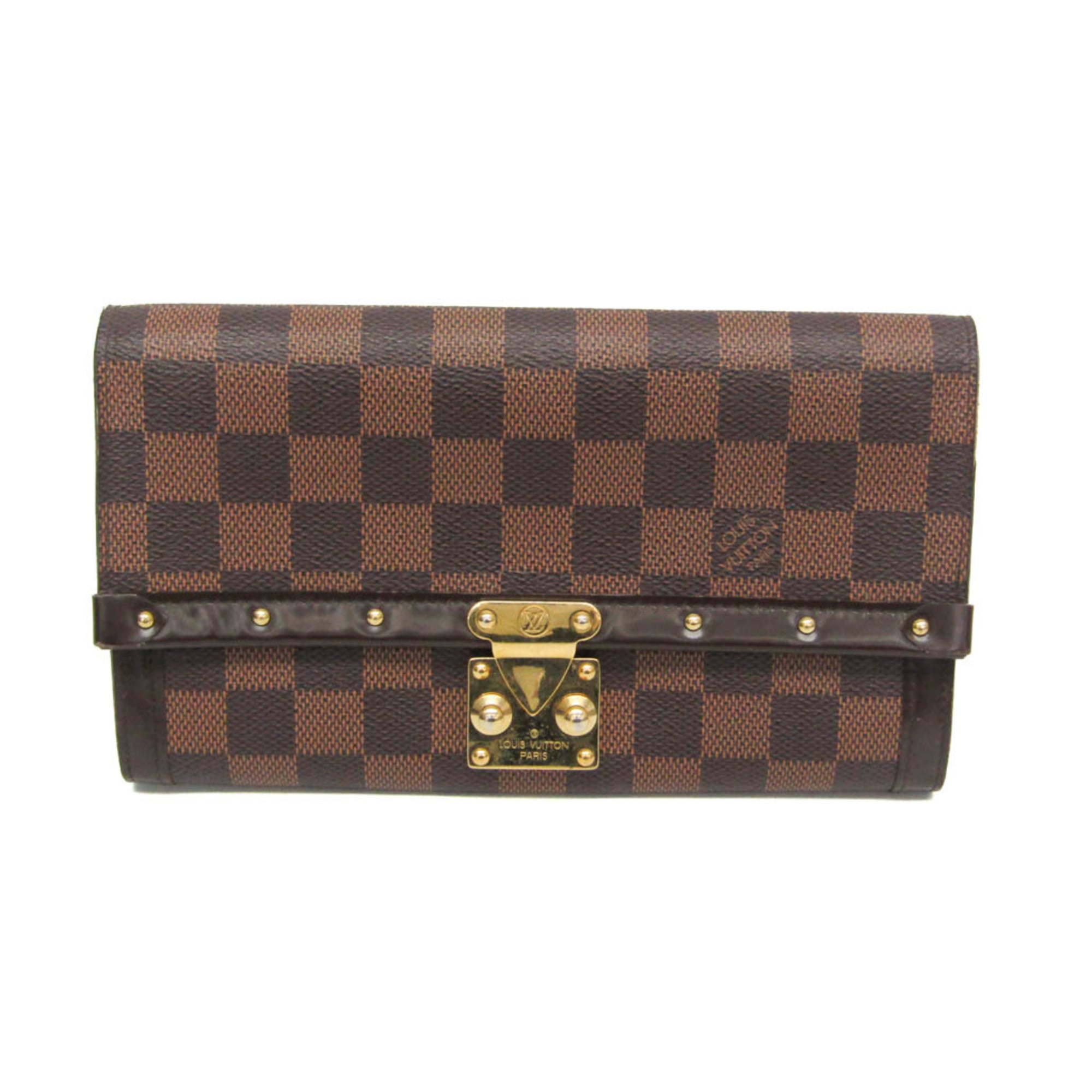 Louis Vuitton Damier Venice Wallet N60535 Men,Women Damier Canvas Long Wallet (bi-fold) Brown,Ebene