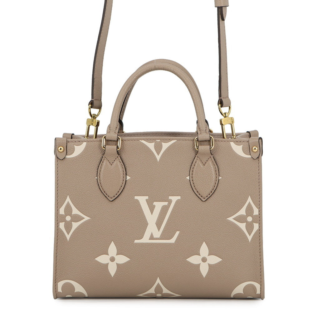 Louis Vuitton Monogram Empreinte OnTheGo PM Handbag M45779 Bicolor Tote Bag 2-way Shoulder LOUIS VUITTON — Like New