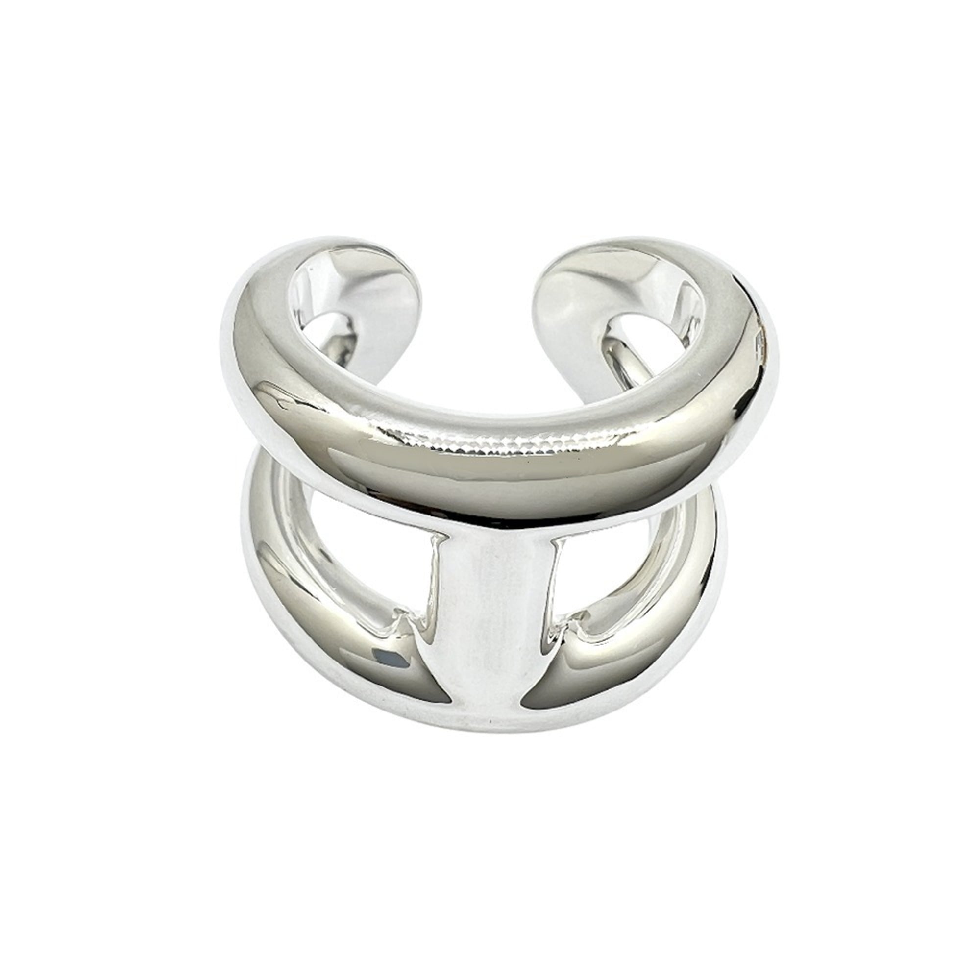 HERMES Osmos Ring, SV925, Size 53, Silver, Men's/Women's — Like New