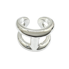 HERMES Osmos Ring, SV925, Size 53, Silver, Men's/Women's — Like New