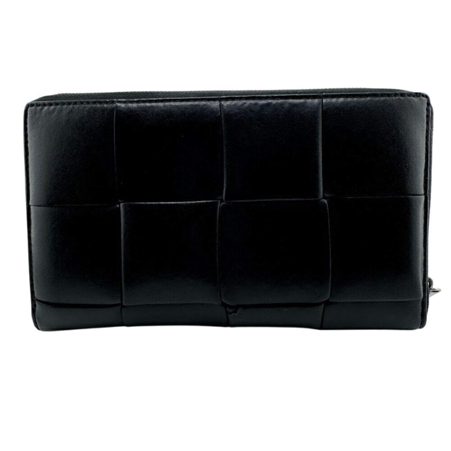 Bottega Veneta BOTTEGAVENETA Cassette Round Long Wallet Black Men's