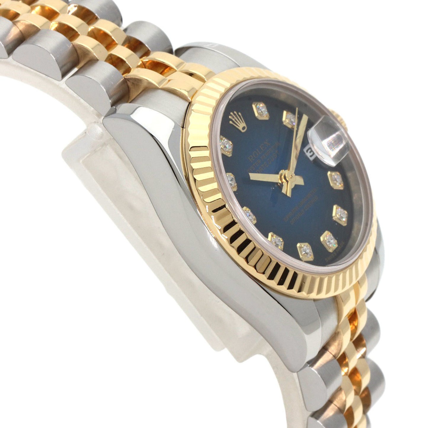 Rolex 179173G Datejust 10P Diamond Watch Stainless Steel SSxK18YG K18YG Ladies ROLEX