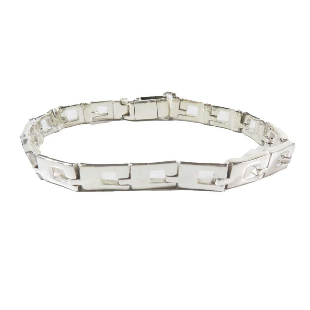 GUCCI G logo chain bracelet in 925 silver. Accessory jewelry for men and women.