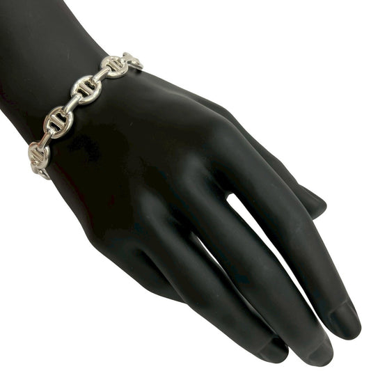 HERMES Chaine d'Ancre Enchaine Bangle, 925 Sterling Silver, Men's and Women's, 68848