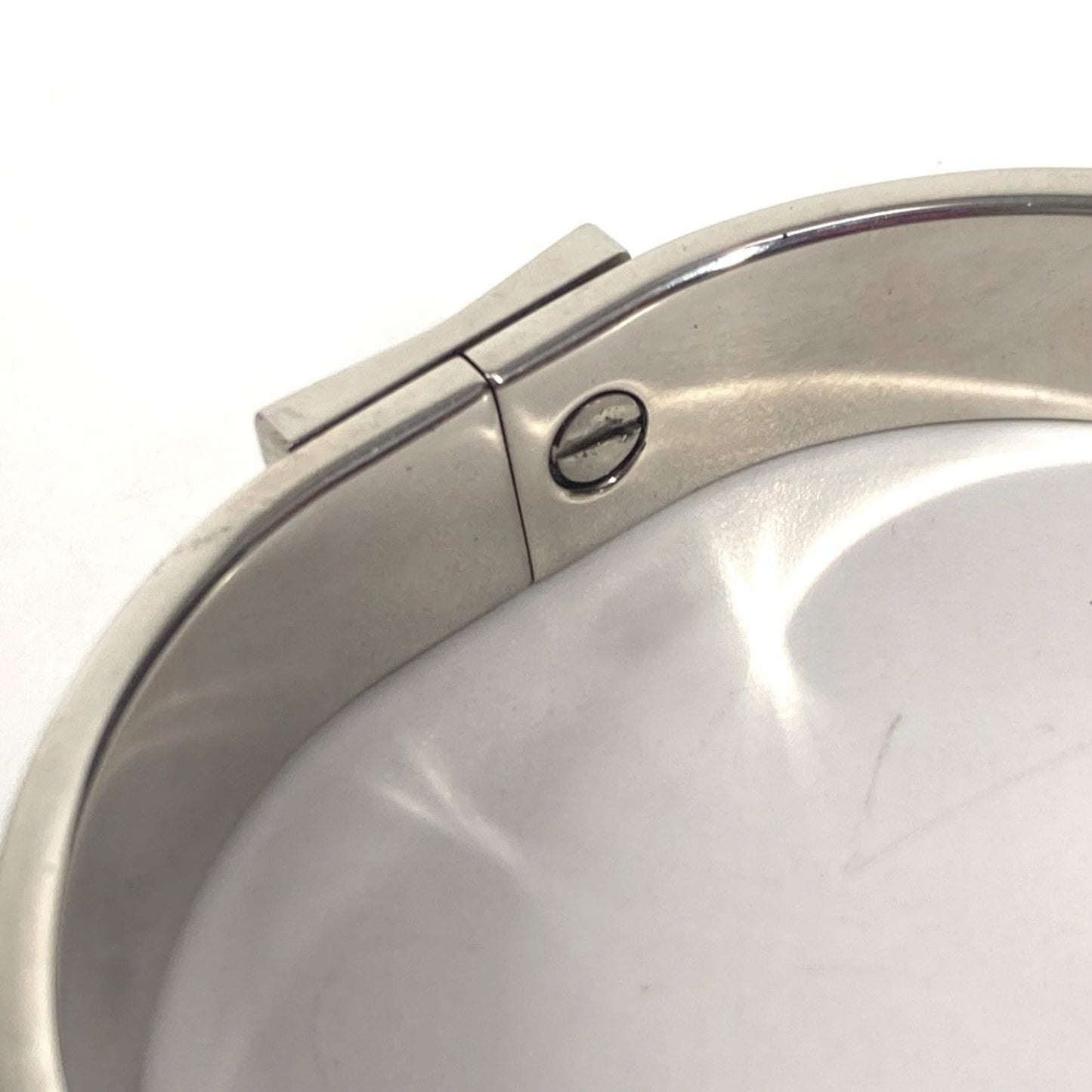 HERMES Hermes enamel bracelet accessory bangle metal ladies black