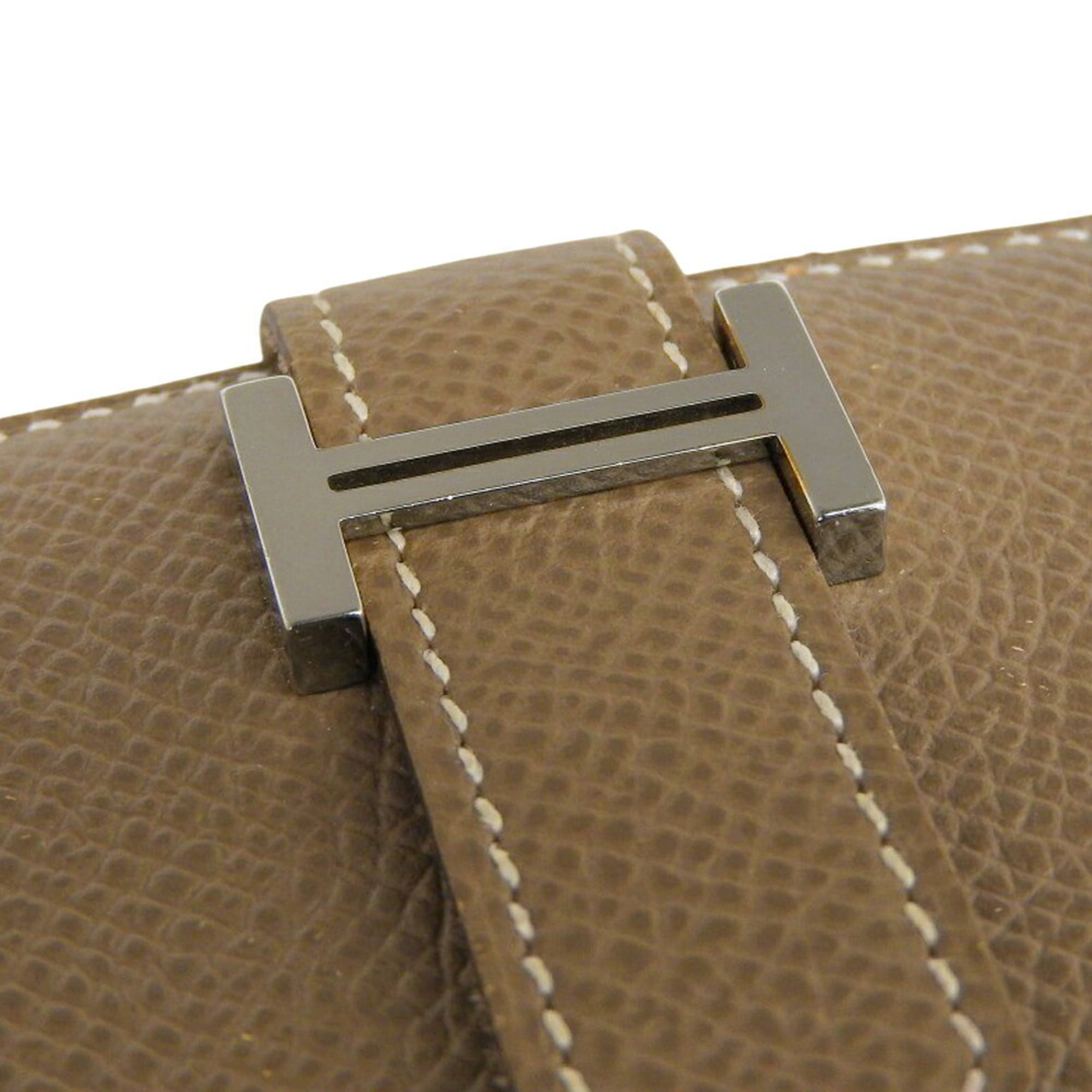Hermes Hermès Bearn Compact Y Stamp Bifold Wallet in Epson Etoupe