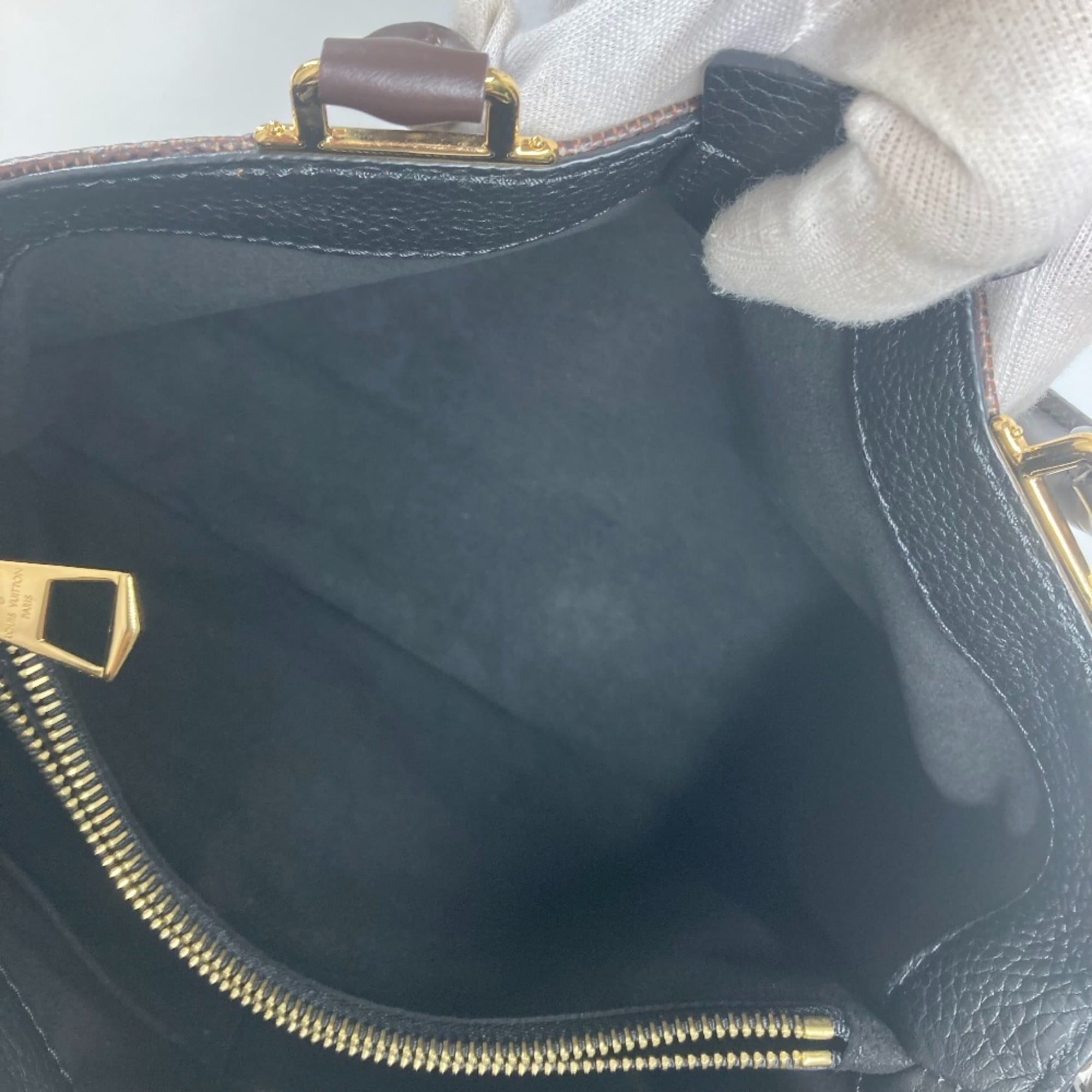 LOUIS VUITTON N41673 Damier Brittany Handbag Shoulder Bag Tote Canvas Women's Ebene Brown L-240829-8 — Like New