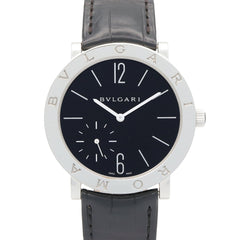 Bulgari BVLGARI Roma Finissimo Watch Stainless Steel Leather Men's Black BB41SXTRO — Very Good