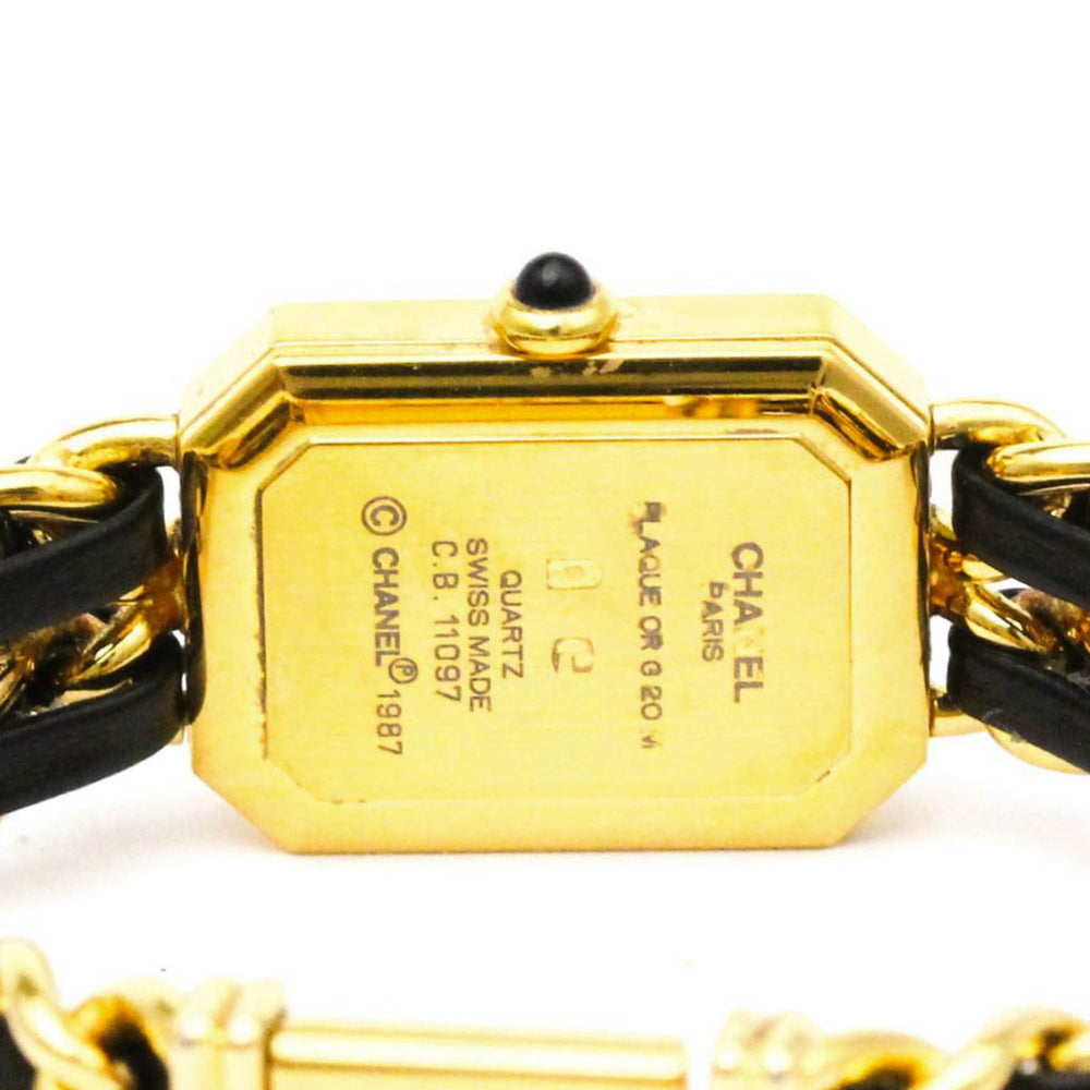 CHANEL Premiere Size L Gold Plated Quartz Ladies Watch H0001 — Good