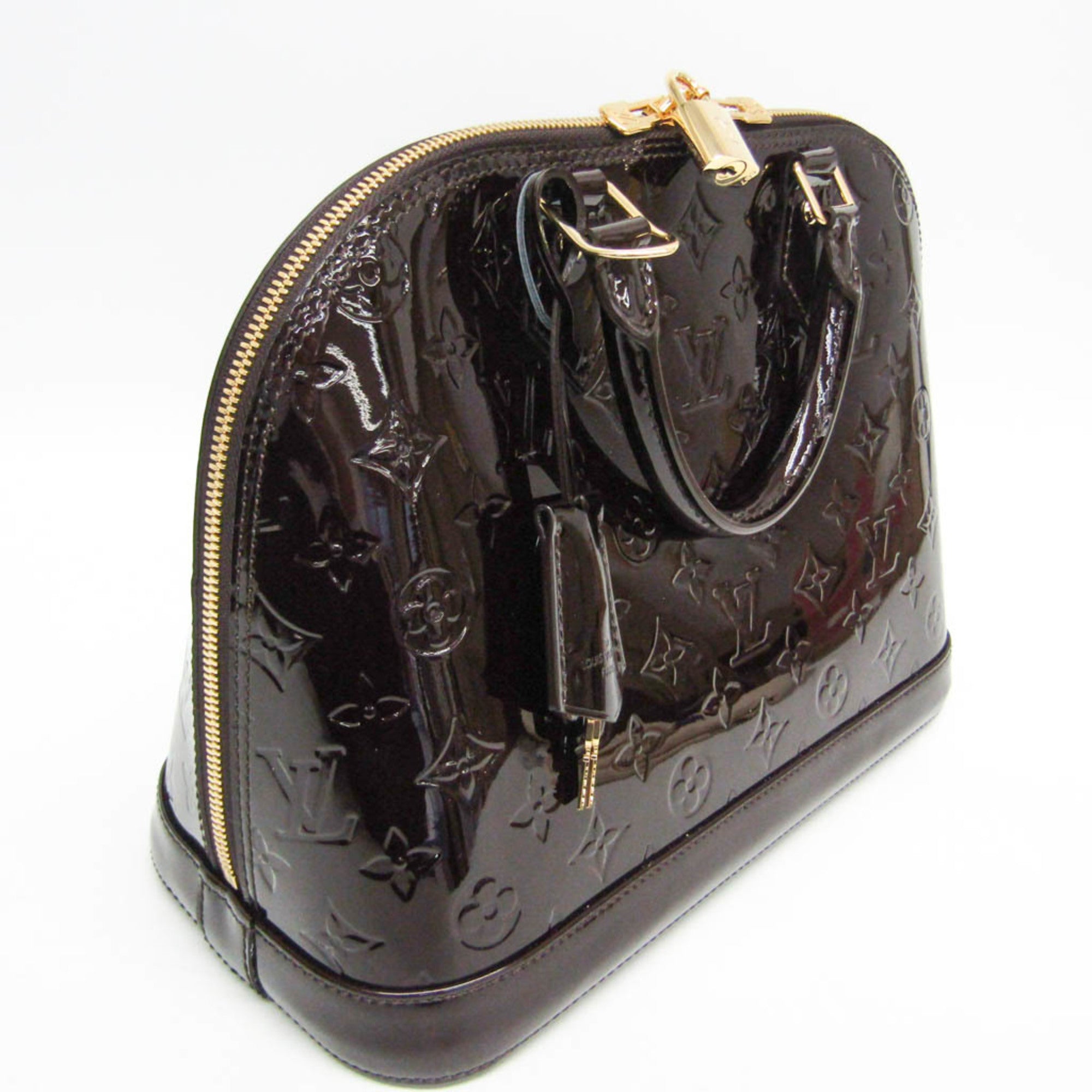 Louis Vuitton Monogram Vernis ALMA PM M91611 Women's Handbag Amarante — Like New