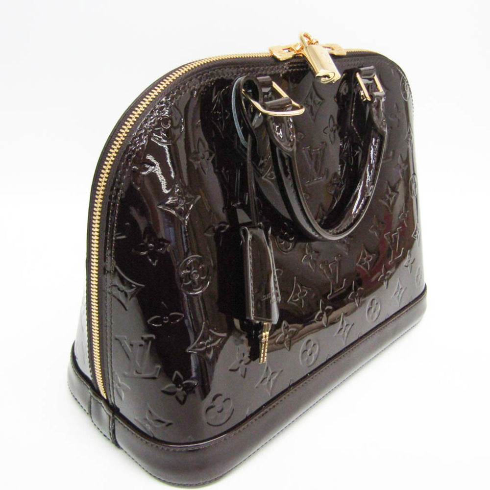Louis Vuitton Monogram Vernis ALMA PM M91611 Women's Handbag Amarante — Like New