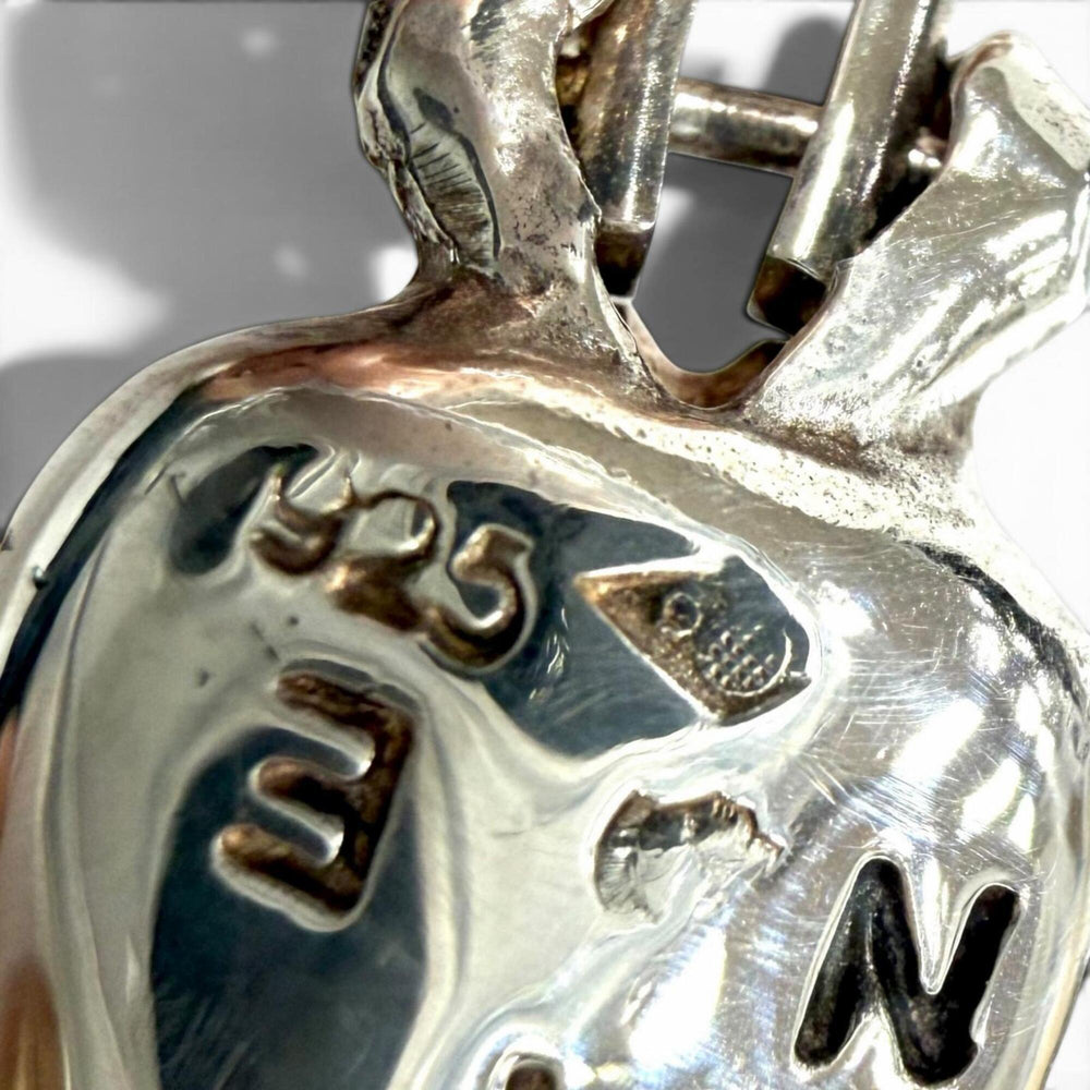 CHANEL Vintage 925 Sterling Silver Clip-On Earrings (for both ears), Logo Engraved, Weight 12.7g, Women's — Like New