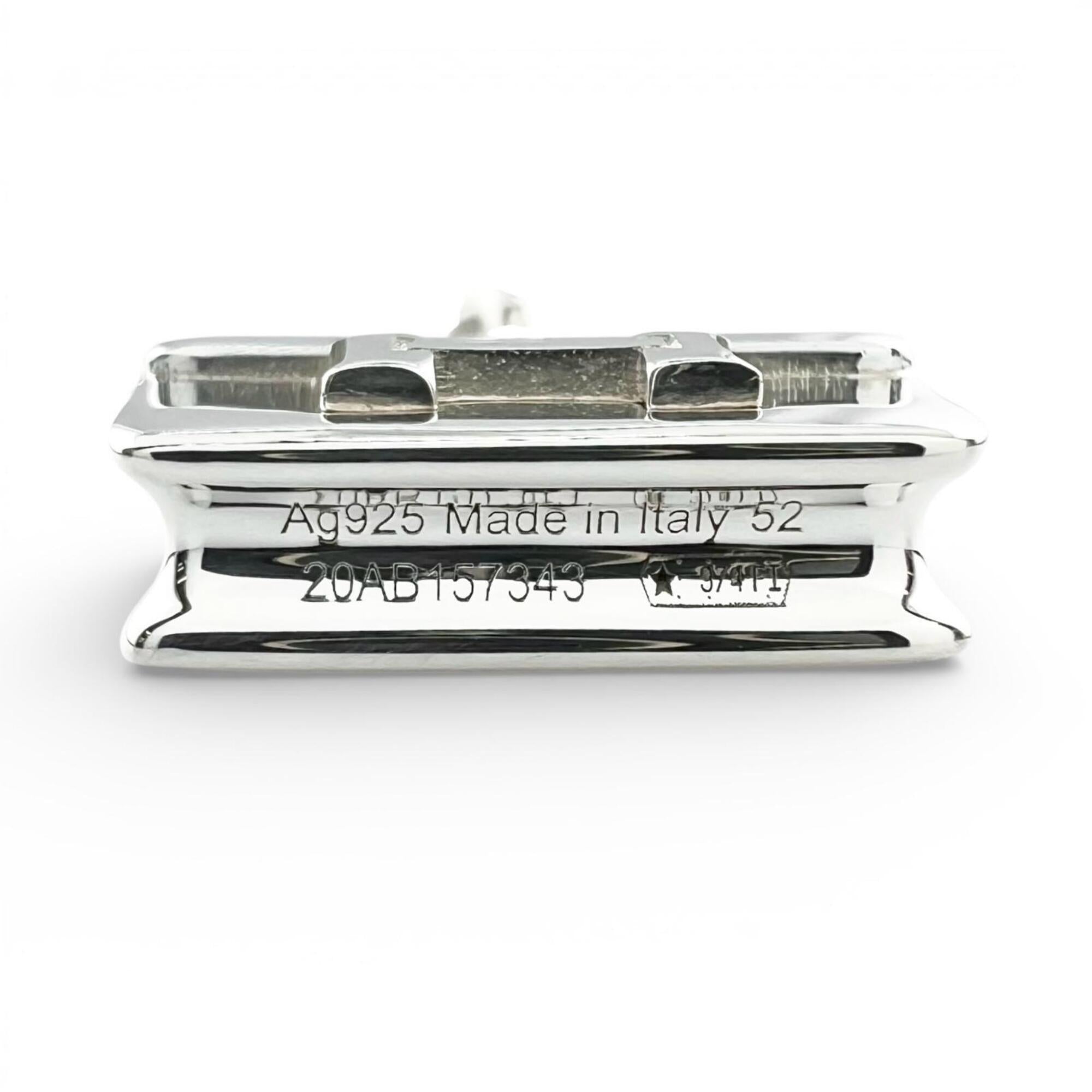 HERMES Amulette Constance Ring, AG925, 2020 model, Silver, Size 52, Made in Italy, Weight: 6.9g, Women's — Like New