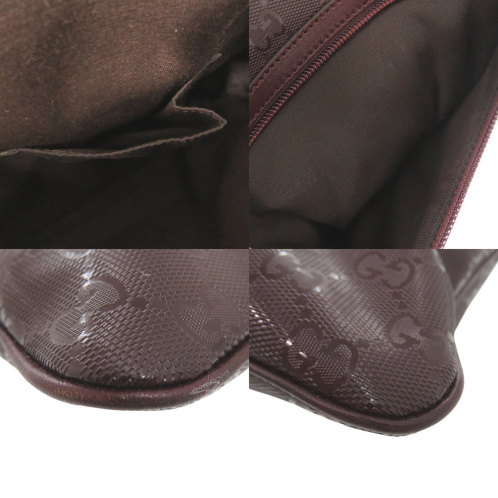 Like new Gucci GG Imprime Shoulder Bag 336670 PVC Leather Bordeaux 0684 GUCCI — Like New