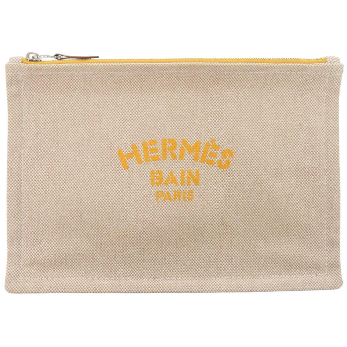 Hermes Like new Hermès New Yachting PM cotton beige pouch 0158 — Like New