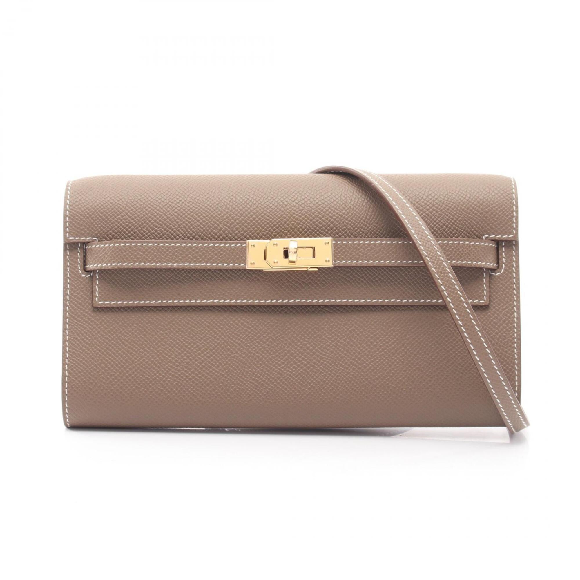 Hermes Kelly To Go Shoulder Bag/Handbag, Leather, Calfskin (Cowhide), Veau Epsom, Women's, Gray — New - Store Return