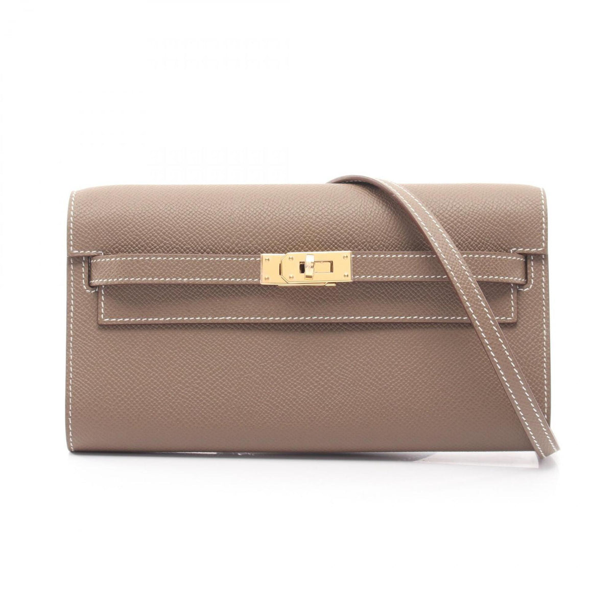 Hermes Kelly To Go Shoulder Bag/Handbag, Leather, Calfskin (Cowhide), Veau Epsom, Women's, Gray — New - Store Return