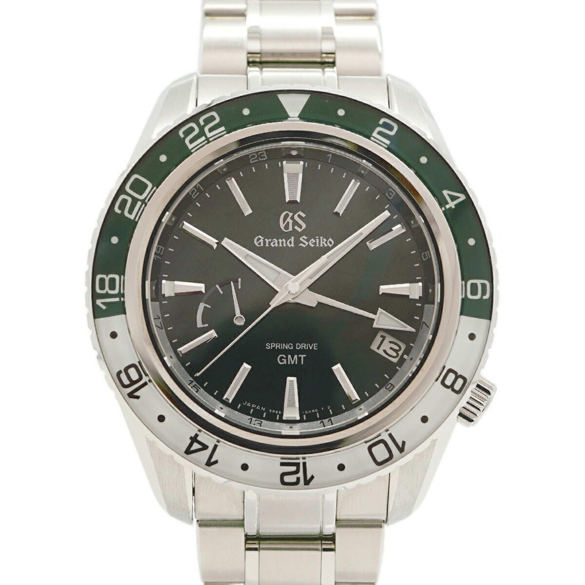 Seiko Grand Sport Collection GMT SBGE295 9R66-0BK0 Green Dial Men's Watch — Very Good