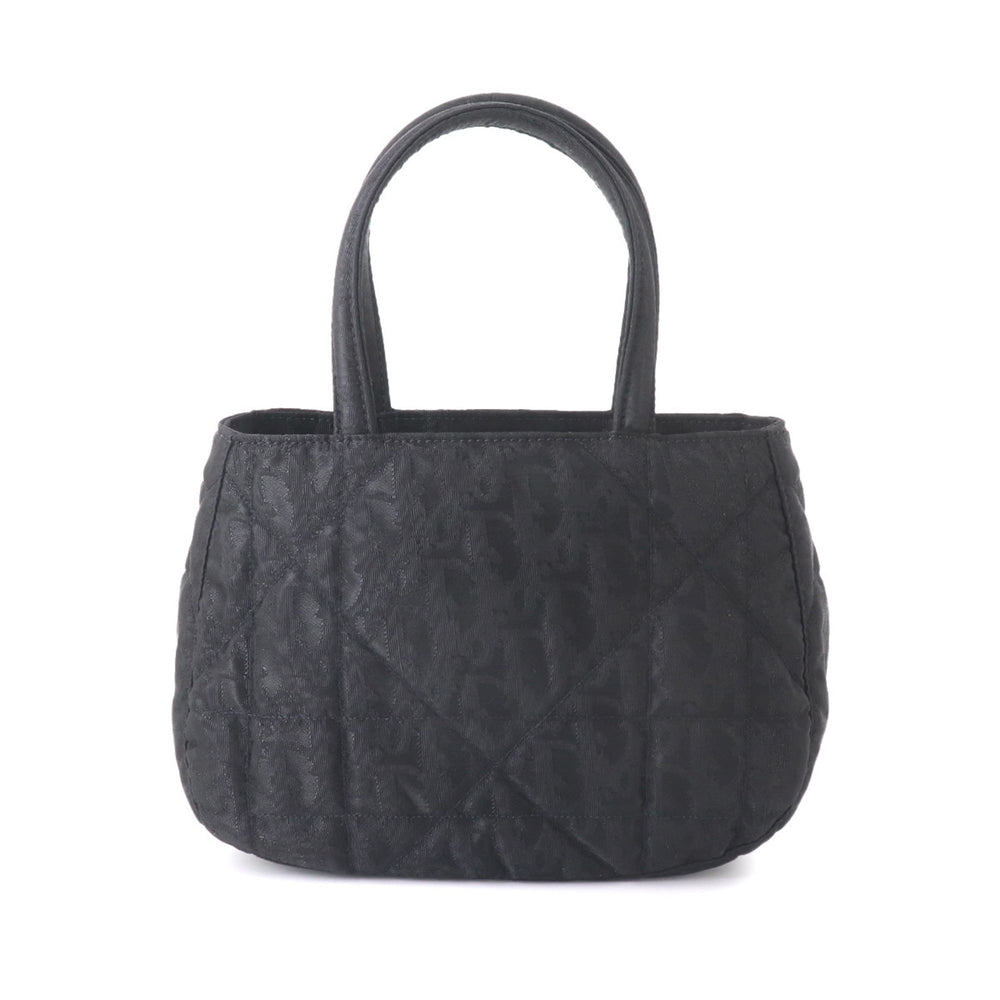 Christian Dior Trotter Mini Handbag, Nylon Leather, Black with Silver Hardware — Like New